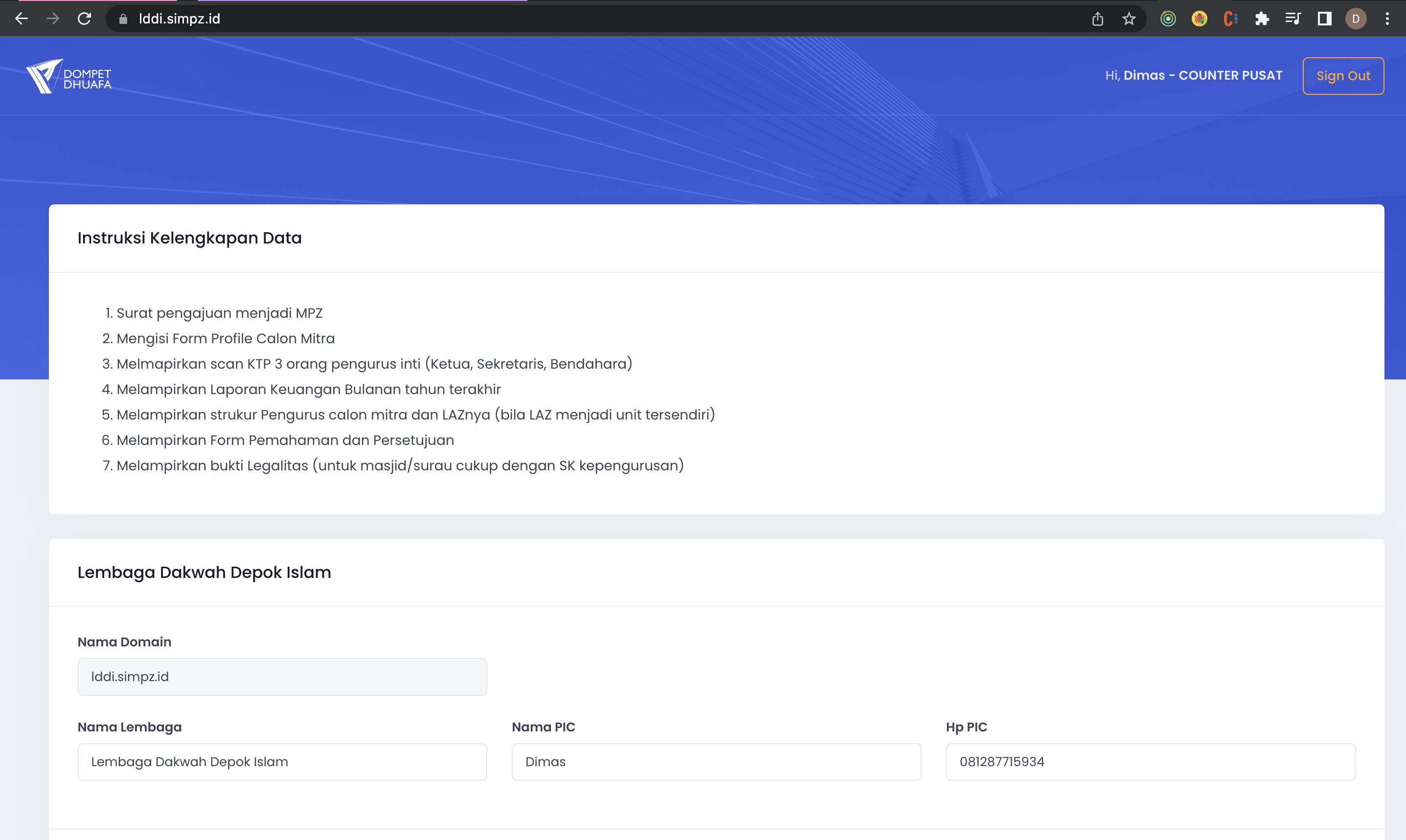 Form Registrasi
